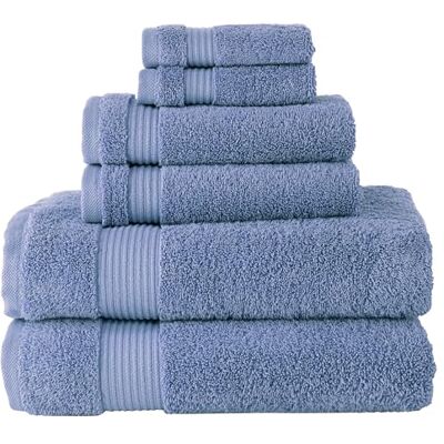 BERIBO Serenity 6-częściowy zestaw ręczników tureckich, 2 x kąpielowy, 2 ręce, 2 ręczniki do twarzy, 600 g/m², 100% bawełna (niebieski Serenity Blue) BERIBO Serenity 6-częściowy zestaw ręczników tureckich, 2 x kąpielowy, 2 ręce, 2 ręczniki do twarzy, 600 g/m², 100% bawełna (niebieski Serenity Blue)