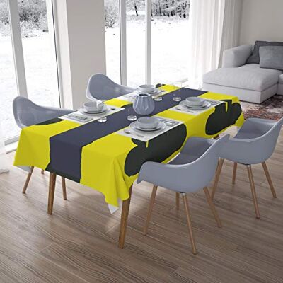 Bonamaison Dekoracja kuchenna, obrus, neonowy żółty, opar, 140 x 200 cm zaprojektowany i wyprodukowany w Turcji Bonamaison Dekoracja kuchenna, obrus, neonowy żółty, opar, 140 x 200 cm zaprojektowany i wyprodukowany w Turcji