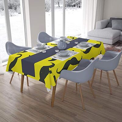 Bonamaison Dekoracja kuchenna, obrus, neonowy żółty, dym, 140 x 200 cm – zaprojektowany i wyprodukowany w Turcji Bonamaison Dekoracja kuchenna, obrus, neonowy żółty, dym, 140 x 200 cm – zaprojektowany i wyprodukowany w Turcji