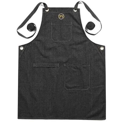 OUTSET Czarny denim fartuch grillowy dla mężczyzn i kobiet OUTSET Czarny denim fartuch grillowy dla mężczyzn i kobiet