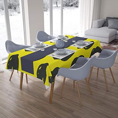 Bonamaison Dekoracja kuchenna, obrus, neonowy żółty, opar, 140 x 200 cm zaprojektowany i wyprodukowany w Turcji Bonamaison Dekoracja kuchenna, obrus, neonowy żółty, opar, 140 x 200 cm zaprojektowany i wyprodukowany w Turcji