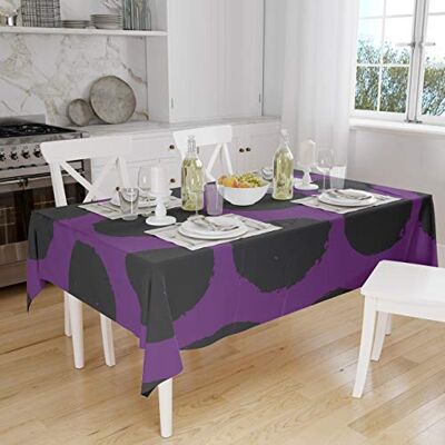 Bonamaison Dekoracja kuchenna, obrus, fioletowy, czarny, 140 x 160 cm – zaprojektowany i wyprodukowany w Turcji Bonamaison Dekoracja kuchenna, obrus, fioletowy, czarny, 140 x 160 cm – zaprojektowany i wyprodukowany w Turcji