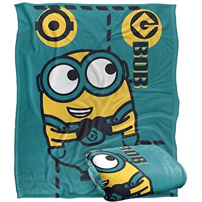 LOGOVISION Minionki Bob Green Silky Touch super miękki koc narzuta, 152 x 127 cm LOGOVISION Minionki Bob Green Silky Touch super miękki koc narzuta, 152 x 127 cm