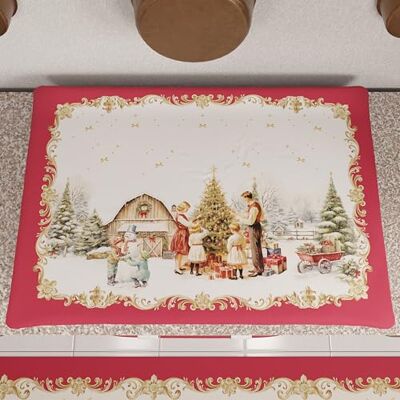 PETTI Artigiani Italiani Świąteczny pokrowiec na kuchenkę, pokrowiec na kuchenkę świąteczną Kuchenną, pokrowiec na kuchenkę 50 x 70 cm, Xmas Vintage Fire Cover, 100% Made in Itay PETTI Artigiani Italiani Świąteczny pokrowiec na kuchenkę, pokrowiec na kuchenkę świąteczną Kuchenną, pokrowiec na kuchenkę 50 x 70 cm, Xmas Vintage Fire Cover, 100% Made in Itay