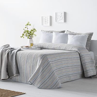 VIALMAN Narzuta Bouti Light Sofia 14 z paskiem na łóżko małżeńskie 180x190 cm Narzuta Jaquard 180 Niebieska Narzuta 270x270 cm VIALMAN Narzuta Bouti Light Sofia 14 z paskiem na łóżko małżeńskie 180x190 cm Narzuta Jaquard 180 Niebieska Narzuta 270x270 cm