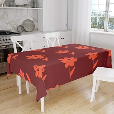 Bonamaison Dekoracja kuchenna, obrus, pomarańczowy bordowy, 140 x 160 cm – zaprojektowany i wyprodukowany w Turcji Bonamaison Dekoracja kuchenna, obrus, pomarańczowy bordowy, 140 x 160 cm – zaprojektowany i wyprodukowany w Turcji