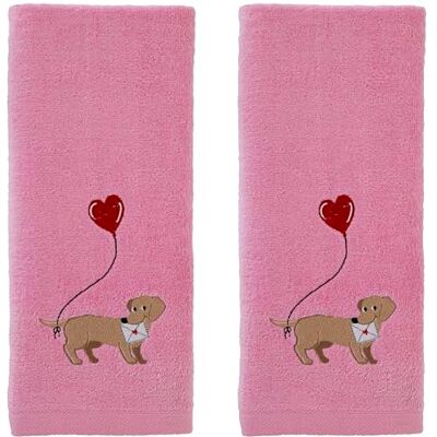 SKL Home Zestaw ręczników do rąk Valentine Jamnik, 2 szt SKL Home Zestaw ręczników do rąk Valentine Jamnik, 2 szt