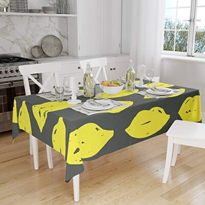 Bonamaison Dekoracja kuchenna, obrus, neonowy żółty, dym, 140 x 160 cm – zaprojektowany i wyprodukowany w Turcji Bonamaison Dekoracja kuchenna, obrus, neonowy żółty, dym, 140 x 160 cm – zaprojektowany i wyprodukowany w Turcji