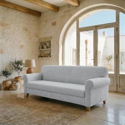 Italian Bed Linen FASHIONABLE pokrowiec na sofę, jasnoszary, 4-osobowy Italian Bed Linen FASHIONABLE pokrowiec na sofę, jasnoszary, 4-osobowy