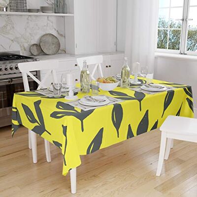 Bonamaison Dekoracja kuchenna, obrus, neonowy żółty, opary, 140 x 160 cm zaprojektowany i wyprodukowany w Turcji Bonamaison Dekoracja kuchenna, obrus, neonowy żółty, opary, 140 x 160 cm zaprojektowany i wyprodukowany w Turcji
