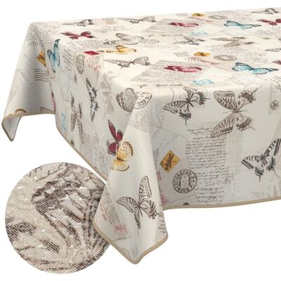 ANRO Obrus z materiału tekstylnego zmywalny obrus na stół bawełna poliester Butterflies 100 x 140 cm obrus do użytku wewnątrz i na zewnątrz ANRO Obrus z materiału tekstylnego zmywalny obrus na stół bawełna poliester Butterflies 100 x 140 cm obrus do użytku wewnątrz i na zewnątrz