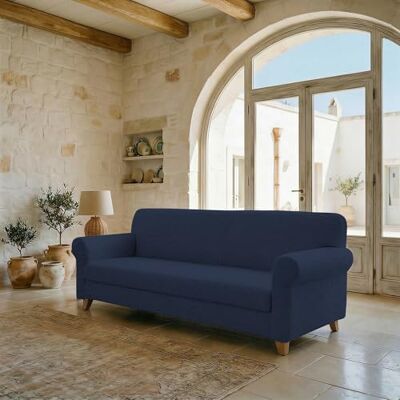 Italian Bed Linen FASHIONABLE pokrowiec na sofę, ciemnoniebieski, 4-osobowy Italian Bed Linen FASHIONABLE pokrowiec na sofę, ciemnoniebieski, 4-osobowy
