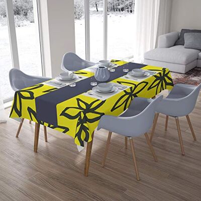 Bonamaison Dekoracja kuchenna, obrus, neonowy żółty, opar, 140 x 200 cm zaprojektowany i wyprodukowany w Turcji Bonamaison Dekoracja kuchenna, obrus, neonowy żółty, opar, 140 x 200 cm zaprojektowany i wyprodukowany w Turcji