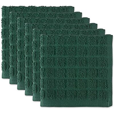 DII Solidny zestaw ściereczek do naczyń, tkanina bawełniana, ciemnozielona, 12 x 12 DII Solidny zestaw ściereczek do naczyń, tkanina bawełniana, ciemnozielona, 12 x 12