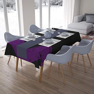Bonamaison Dekoracja kuchenna, obrus, fioletowy, czarny, 140 x 200 cm – zaprojektowany i wyprodukowany w Turcji Bonamaison Dekoracja kuchenna, obrus, fioletowy, czarny, 140 x 200 cm – zaprojektowany i wyprodukowany w Turcji