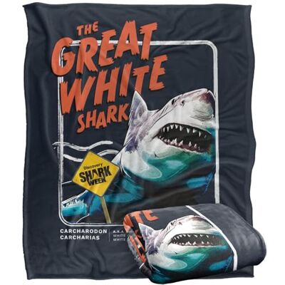 LOGOVISION SHARK WEEK: SERIA TELEWIZJI Silky Touch Super miękki koc narzuta 152 x 127 cm LOGOVISION SHARK WEEK: SERIA TELEWIZJI Silky Touch Super miękki koc narzuta 152 x 127 cm