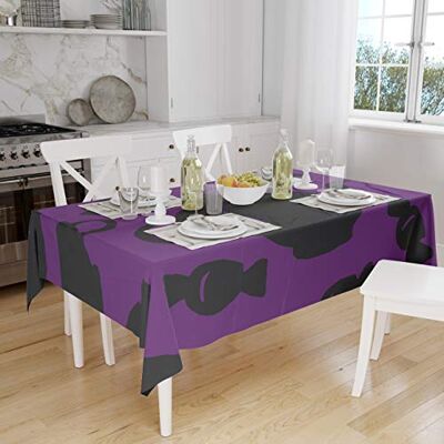 Bonamaison Dekoracja kuchenna, obrus, fioletowy, czarny, 140 x 160 cm zaprojektowany i wyprodukowany w Turcji Bonamaison Dekoracja kuchenna, obrus, fioletowy, czarny, 140 x 160 cm zaprojektowany i wyprodukowany w Turcji