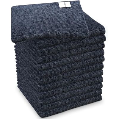 PORTENTUM Podkładka z mikrofibry, zestaw 12 sztuk, ciemnoszary, materiał 360 g/m2, ściereczka do czyszczenia szkła, kuchni, łazienki i samochodu, ultra miękka, bardzo chłonna, nieścieralna, PORTENTUM Podkładka z mikrofibry, zestaw 12 sztuk, ciemnoszary, materiał 360 g/m2, ściereczka do czyszczenia szkła, kuchni, łazienki i samochodu, ultra miękka, bardzo chłonna, nieścieralna,