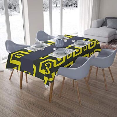 Bonamaison Dekoracja kuchenna, obrus, neonowy żółty, dym, 140 x 200 cm – zaprojektowany i wyprodukowany w Turcji Bonamaison Dekoracja kuchenna, obrus, neonowy żółty, dym, 140 x 200 cm – zaprojektowany i wyprodukowany w Turcji