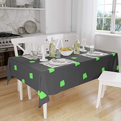 Bonamaison Dekoracja kuchenna, obrus, neonowy zielony dym, 140 x 160 cm – zaprojektowany i wyprodukowany w Turcji Bonamaison Dekoracja kuchenna, obrus, neonowy zielony dym, 140 x 160 cm – zaprojektowany i wyprodukowany w Turcji