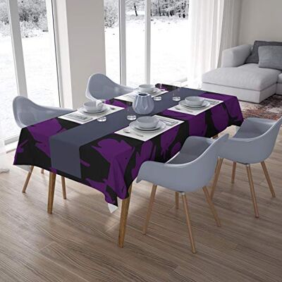 Bonamaison Dekoracja kuchenna, obrus, fioletowy, czarny, 140 x 200 cm – zaprojektowany i wyprodukowany w Turcji Bonamaison Dekoracja kuchenna, obrus, fioletowy, czarny, 140 x 200 cm – zaprojektowany i wyprodukowany w Turcji