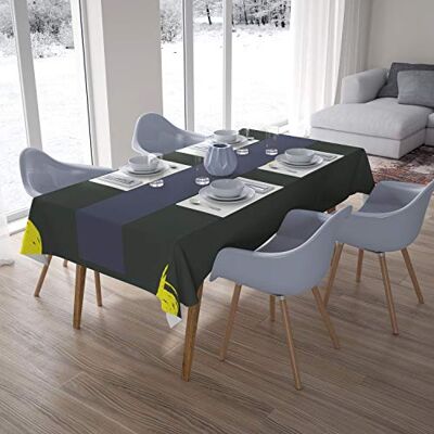 Bonamaison Obrus, Dekoracja kuchenna, neonowy żółty, dym, 140 x 200 cm – zaprojektowany i wyprodukowany w Turcji Bonamaison Obrus, Dekoracja kuchenna, neonowy żółty, dym, 140 x 200 cm – zaprojektowany i wyprodukowany w Turcji