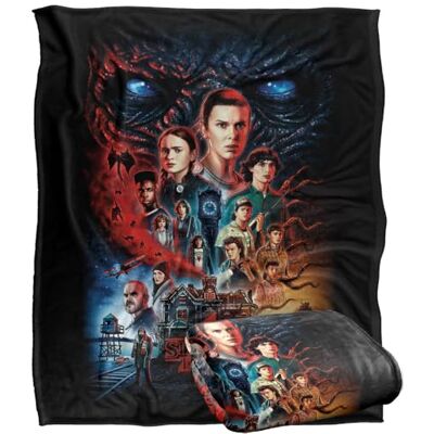 Stranger Things CREEL HOUSE SEASON FOUR Silky Touch super miękki koc narzuta, 152 x 127 cm Stranger Things CREEL HOUSE SEASON FOUR Silky Touch super miękki koc narzuta, 152 x 127 cm