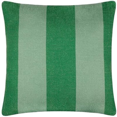 furn . Tkana poduszka poliestrowa w paski na zewnątrz zielona 59 x 59 cm furn . Tkana poduszka poliestrowa w paski na zewnątrz zielona 59 x 59 cm