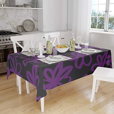 Bonamaison Dekoracja kuchenna, obrus, fioletowy, czarny, 140 x 160 cm zaprojektowany i wyprodukowany w Turcji Bonamaison Dekoracja kuchenna, obrus, fioletowy, czarny, 140 x 160 cm zaprojektowany i wyprodukowany w Turcji
