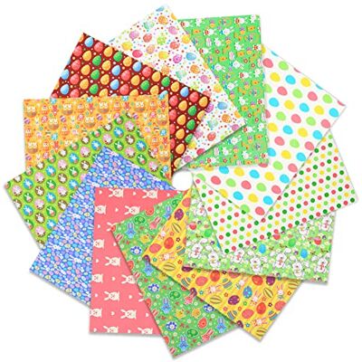 Geluode Tkanina do szycia wielkanocnego,12 szt 40 x 50 cm wiązki tkanin,wielkanocne bawełna królik kurczak nadruk pikowanie patchwork tkanina kwadraty materiał na Wielkanoc szycie domowe artykuły dekoracyjne Geluode Tkanina do szycia wielkanocnego,12 szt 40 x 50 cm wiązki tkanin,wielkanocne bawełna królik kurczak nadruk pikowanie patchwork tkanina kwadraty materiał na Wielkanoc szycie domowe artykuły dekoracyjne