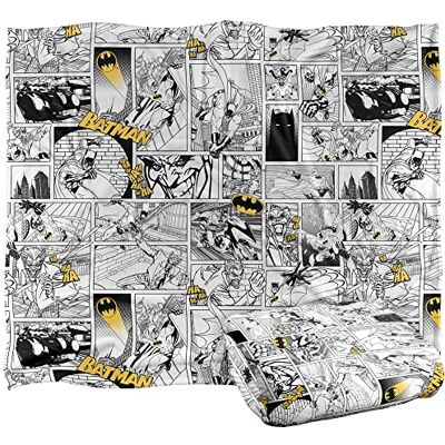 LOGOVISION BATMAN CHARACTER Silky Touch super miękki koc narzuta, 152 x 127 cm LOGOVISION BATMAN CHARACTER Silky Touch super miękki koc narzuta, 152 x 127 cm