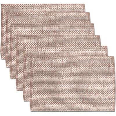 Sweet Home Collection Trends Two Tone 100% bawełniana tkana podkładka (6 szt.), 33 cm x 48 cm, taupe Sweet Home Collection Trends Two Tone 100% bawełniana tkana podkładka (6 szt.), 33 cm x 48 cm, taupe