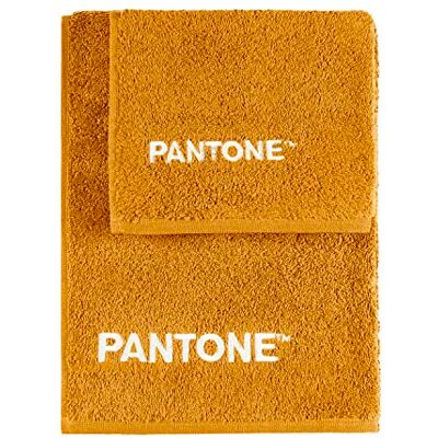 osama home SWEET HOME Pantone™ Zestaw ręczników 1+1 składający się z gościa 40 x 50 cm + twarz 50x100cm z haftem Pantone™, Certyfikat Oeko Tex, Ochra osama home SWEET HOME Pantone™ Zestaw ręczników 1+1 składający się z gościa 40 x 50 cm + twarz 50x100cm z haftem Pantone™, Certyfikat Oeko Tex, Ochra