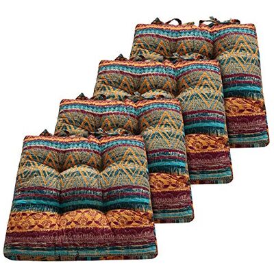 Greenland Home Fashions Greenland Home Potrójnie wyściełana podkładka na krzesło, 4 sztuki (1 sztuka), Southwest Greenland Home Fashions Greenland Home Potrójnie wyściełana podkładka na krzesło, 4 sztuki (1 sztuka), Southwest