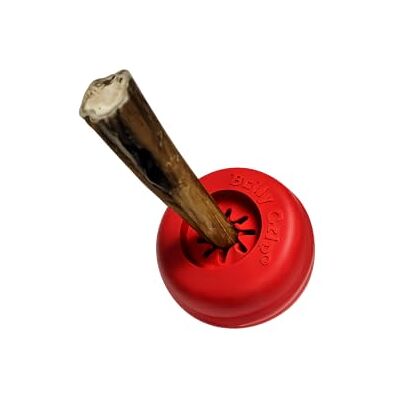 Bully Grip Uchwyt na kij bully dla psów duży rozmiar interaktywna zabawka dla psa, uchwyt na smakołyki dla psa, powolny podajnik, dozownik smakołyków, zabawka do żucia i urządzenie zabezpieczające dla psa Bully Grip Uchwyt na kij bully dla psów duży rozmiar interaktywna zabawka dla psa, uchwyt na smakołyki dla psa, powolny podajnik, dozownik smakołyków, zabawka do żucia i urządzenie zabezpieczające dla psa