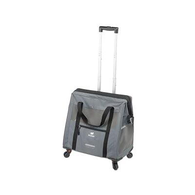 Ferplast VOYAGER nosidełko dla kota, nosidełko dla zwierząt domowych, wysuwany uchwyt, regulowane paski, szerokie otwieranie, zdejmowane kółka, maks. 15 kg, 46 x 26 x 48 cm, szare Ferplast VOYAGER nosidełko dla kota, nosidełko dla zwierząt domowych, wysuwany uchwyt, regulowane paski, szerokie otwieranie, zdejmowane kółka, maks. 15 kg, 46 x 26 x 48 cm, szare