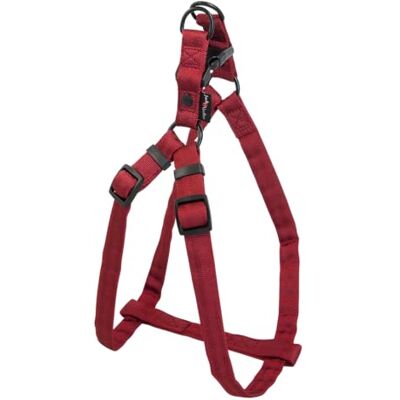 JACK AND VANILLA , Ergonomiczna czerwona nylonowa uprząż dla psa, regulowana, lekka i trwała, z odblaskowymi paskami dla bezpieczeństwa, rozmiar M 20 mm x 45-66 cm, wygodny model JACK AND VANILLA , Ergonomiczna czerwona nylonowa uprząż dla psa, regulowana, lekka i trwała, z odblaskowymi paskami dla bezpieczeństwa, rozmiar M 20 mm x 45-66 cm, wygodny model
