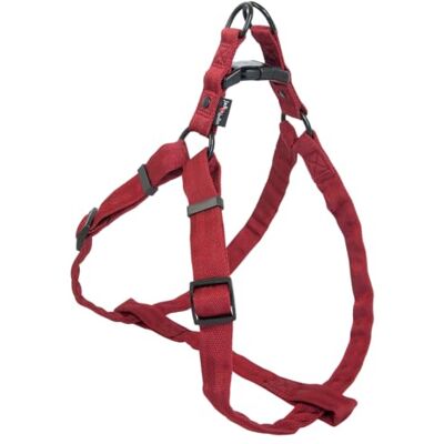 JACK AND VANILLA , Ergonomiczna czerwona nylonowa uprząż dla psa, regulowana od 53 do 82 cm, z paskami odblaskowymi dla bezpieczeństwa, rozmiar L, kolor czerwony, wygodny model JACK AND VANILLA , Ergonomiczna czerwona nylonowa uprząż dla psa, regulowana od 53 do 82 cm, z paskami odblaskowymi dla bezpieczeństwa, rozmiar L, kolor czerwony, wygodny model