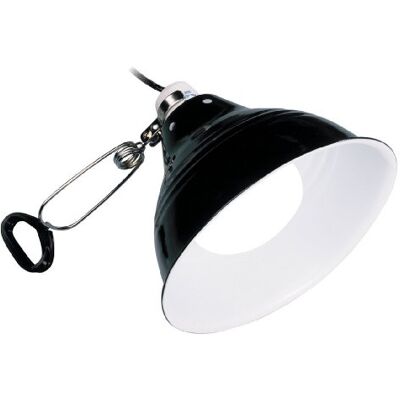 Exo Terra Glow Light, porcelanowa lampa zaciskowa i reflektor, do lamp do 100 W, średnica 14 cm, czarna Exo Terra Glow Light, porcelanowa lampa zaciskowa i reflektor, do lamp do 100 W, średnica 14 cm, czarna