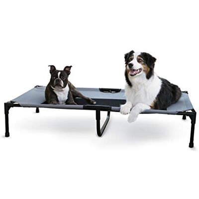 K&H Pet Products Oryginalny leg dla psa Podniesiony z siatki Szary/Czarny X-Large - Leg dla psa K&H Pet Products Oryginalny leg dla psa Podniesiony z siatki Szary/Czarny X-Large - Leg dla psa