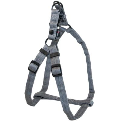 JACK AND VANILLA , Ergonomiczna nylonowa uprząż dla psa, lekka i trwała, z łatwą regulacją i elementami odblaskowymi dla bezpieczeństwa, rozmiar M, kolor szary, 20 mm x 45-66 cm, wygodny model JACK AND VANILLA , Ergonomiczna nylonowa uprząż dla psa, lekka i trwała, z łatwą regulacją i elementami odblaskowymi dla bezpieczeństwa, rozmiar M, kolor szary, 20 mm x 45-66 cm, wygodny model