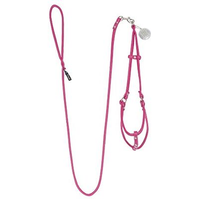 Hip Doggie HD-6SIPLP-M Soft Faux Leather Step-in Harness w/Detachable Leash Pink M uprząż dla psa Hip Doggie HD-6SIPLP-M Soft Faux Leather Step-in Harness w/Detachable Leash Pink M uprząż dla psa