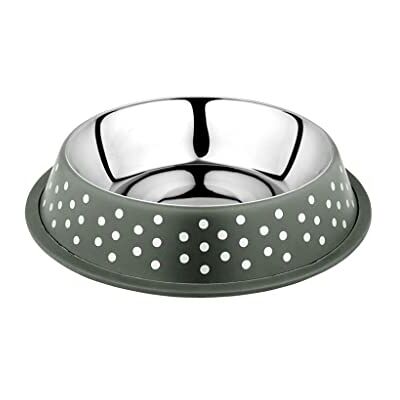 duvoplus , Miska Deco Fix Dots 1000 ML L 25,8x25,8x5,1 cm zielona, ze stali nierdzewnej, z antypoślizgową gumową krawędzią, Współczesny nadruk z małymi kulkami, dla psów i kotów duvoplus , Miska Deco Fix Dots 1000 ML L 25,8x25,8x5,1 cm zielona, ze stali nierdzewnej, z antypoślizgową gumową krawędzią, Współczesny nadruk z małymi kulkami, dla psów i kotów