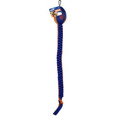 Nerf Dog Vortex Łańcuch holownik pies zabawka z piszczącą głową piłkarską, lekka, trwała, wodoodporna, 76 cm, dla średnich i bardzo dużych ras, pojedyncza jednostka (3474) Nerf Dog Vortex Łańcuch holownik pies zabawka z piszczącą głową piłkarską, lekka, trwała, wodoodporna, 76 cm, dla średnich i bardzo dużych ras, pojedyncza jednostka (3474)