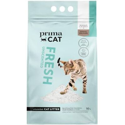 PrimaCat Higieniczna bezzapachowa żwirek dla kota, długotrwała glina, 10 l (8,7 kg) PrimaCat Higieniczna bezzapachowa żwirek dla kota, długotrwała glina, 10 l (8,7 kg)