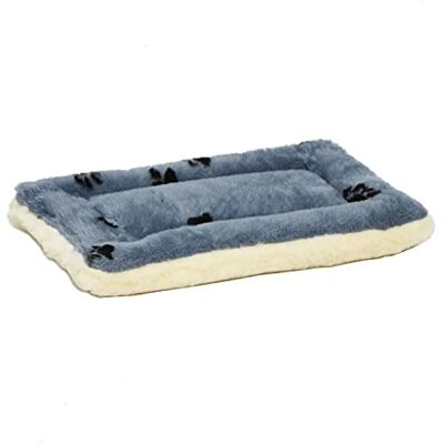 MidWest Homes for Pets Dwustronne legowisko dla zwierząt domowych z nadrukiem łapy w kolorze niebieskim/białym, legowisko dla psa mierzy 43,18 dł. x 27,94 szer. x 3,81 wys. centymetry dla "małej" rasy MidWest Homes for Pets Dwustronne legowisko dla zwierząt domowych z nadrukiem łapy w kolorze niebieskim/białym, legowisko dla psa mierzy 43,18 dł. x 27,94 szer. x 3,81 wys. centymetry dla "małej" rasy