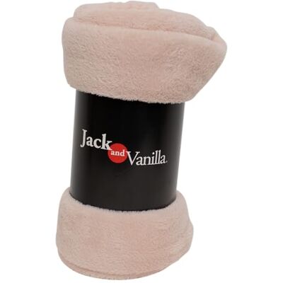 JACK AND VANILLA , Miękki i wygodny koc w kolorze różowym, idealny do przytulania, 130 cm x 170 cm, idealny na sofę lub łóżko, dodając ciepła i stylu do Twojego domu, model Cocoon JACK AND VANILLA , Miękki i wygodny koc w kolorze różowym, idealny do przytulania, 130 cm x 170 cm, idealny na sofę lub łóżko, dodając ciepła i stylu do Twojego domu, model Cocoon