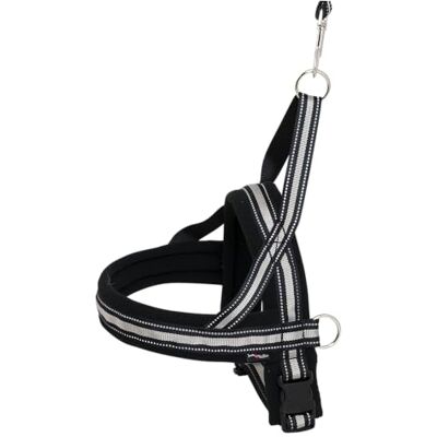 JACK AND VANILLA , Wygodne i bezpieczne szelki dla psa, spersonalizowane dopasowanie, paski odblaskowe, intuicyjna konstrukcja, odporna na warunki atmosferyczne, 70 cm czarna, model zewnętrzny JACK AND VANILLA , Wygodne i bezpieczne szelki dla psa, spersonalizowane dopasowanie, paski odblaskowe, intuicyjna konstrukcja, odporna na warunki atmosferyczne, 70 cm czarna, model zewnętrzny