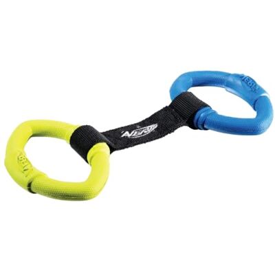 Nerf Dog Zabawka dla psa 2 pierścienie Strap Tug, 2 pierścienie, zabawka do rysowania dla psów, wielokolorowa Nerf Dog Zabawka dla psa 2 pierścienie Strap Tug, 2 pierścienie, zabawka do rysowania dla psów, wielokolorowa