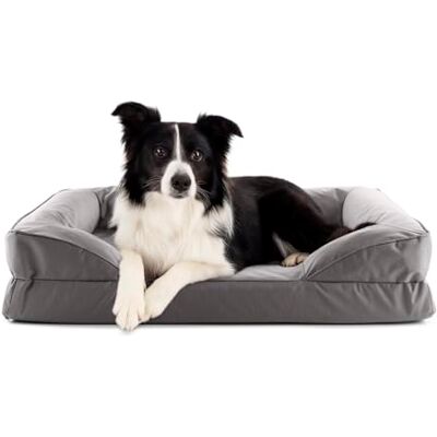 Lumaland Ortopedyczne legowisko dla psa, do użytku na zewnątrz i wewnątrz, ergonomiczna sofa dla psa 90 x 65 cm, idealne dla średnich psów, antypoślizgowa podłoga, wypełnienie i poszewka nadaje się do Lumaland Ortopedyczne legowisko dla psa, do użytku na zewnątrz i wewnątrz, ergonomiczna sofa dla psa 90 x 65 cm, idealne dla średnich psów, antypoślizgowa podłoga, wypełnienie i poszewka nadaje się do